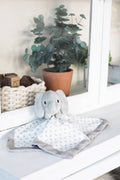 Elephant Lovey Blanket, Baby Blanket Gray