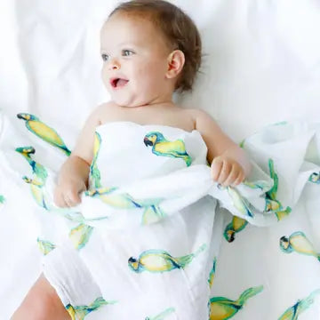 Tropical Paradise 2-Pack Swaddles, Gots Certified Organic Cotton Muslin