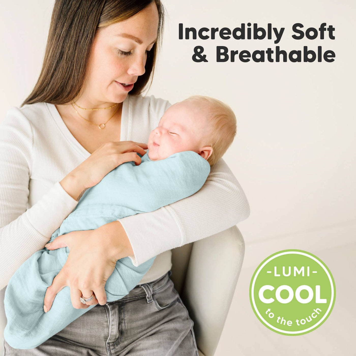 KeaBabies - KeaBabies Lumi Muslin Swaddle Blankets: Mirage
