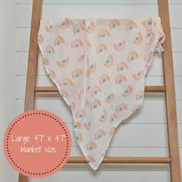 Somewhere Over the Rainbow Baby Swaddle Blanket