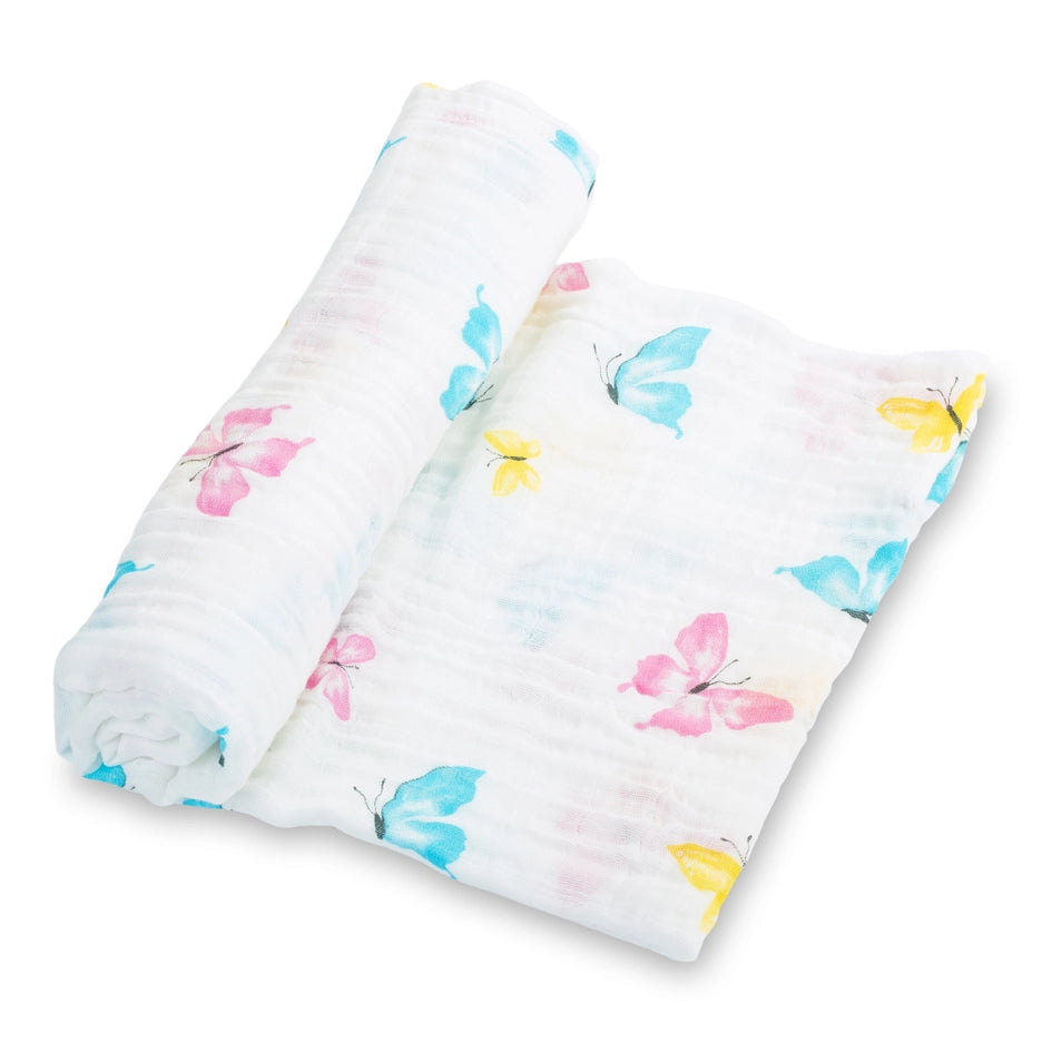 Butterfly Kisses Baby Swaddle Blanket