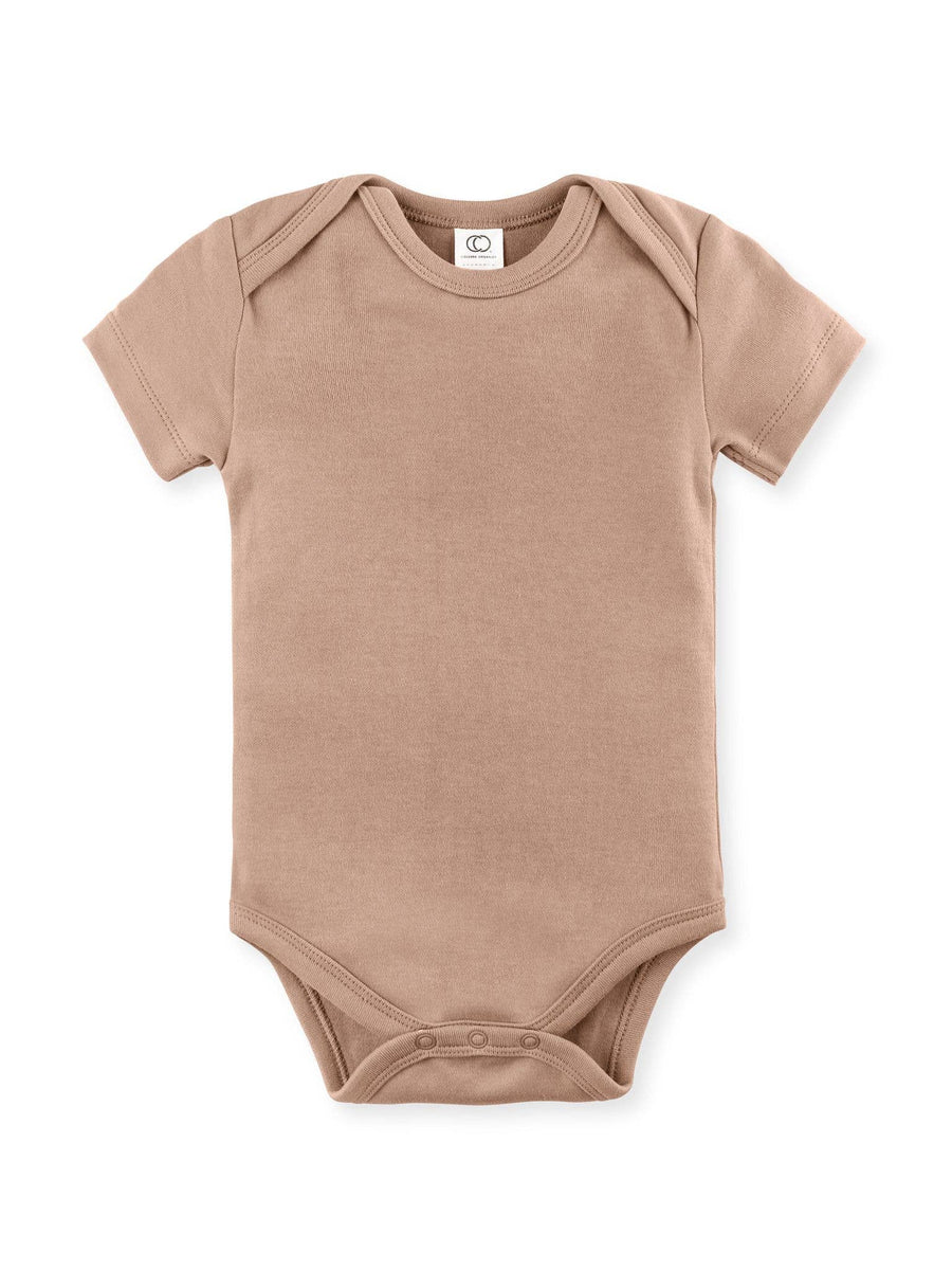 Colored Organics - Organic Baby Short Sleeve Classic Bodysuit - Truffle: 3-6M