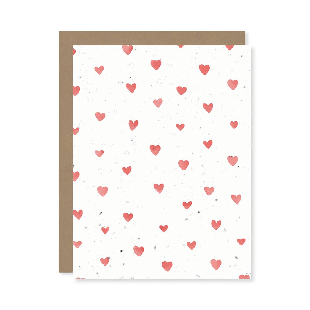 wildflower seed hearts Red Hearts Plantable Wildflower Seed Card · Dreamy Diaper Creations