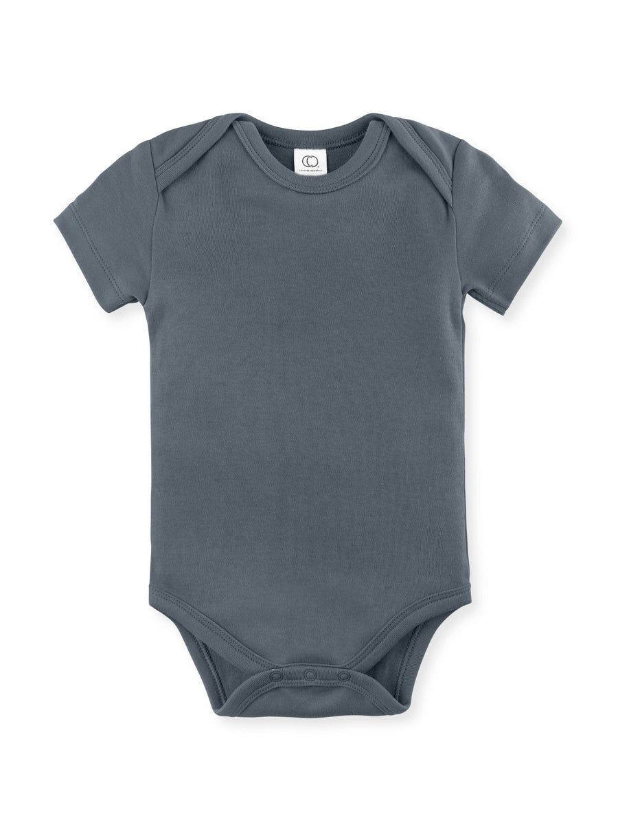 Colored Organics - Organic Baby Short Sleeve Classic Bodysuit - Harbor: 0-3M