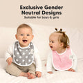 KeaBabies - 8-pack Urban Drool Bibs for Teething Baby Boys and Girls: Grayscale