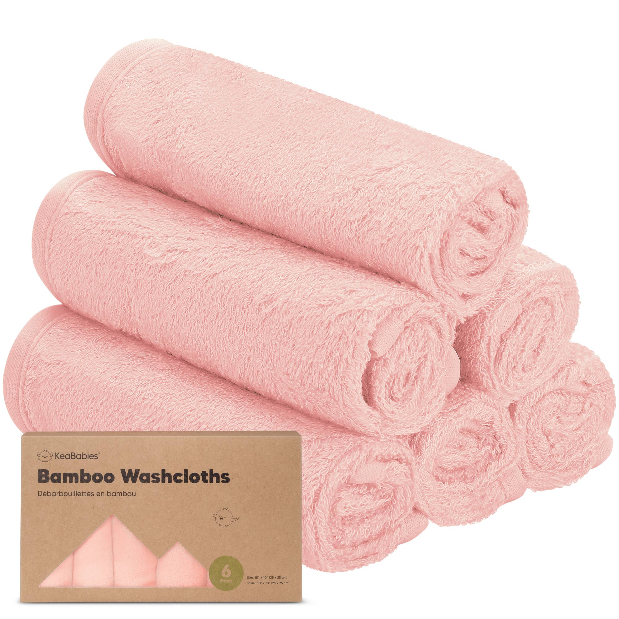KeaBabies - 6-Pack Baby Wash Cloths