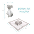 Elephant Lovey Blanket, Baby Blanket Gray