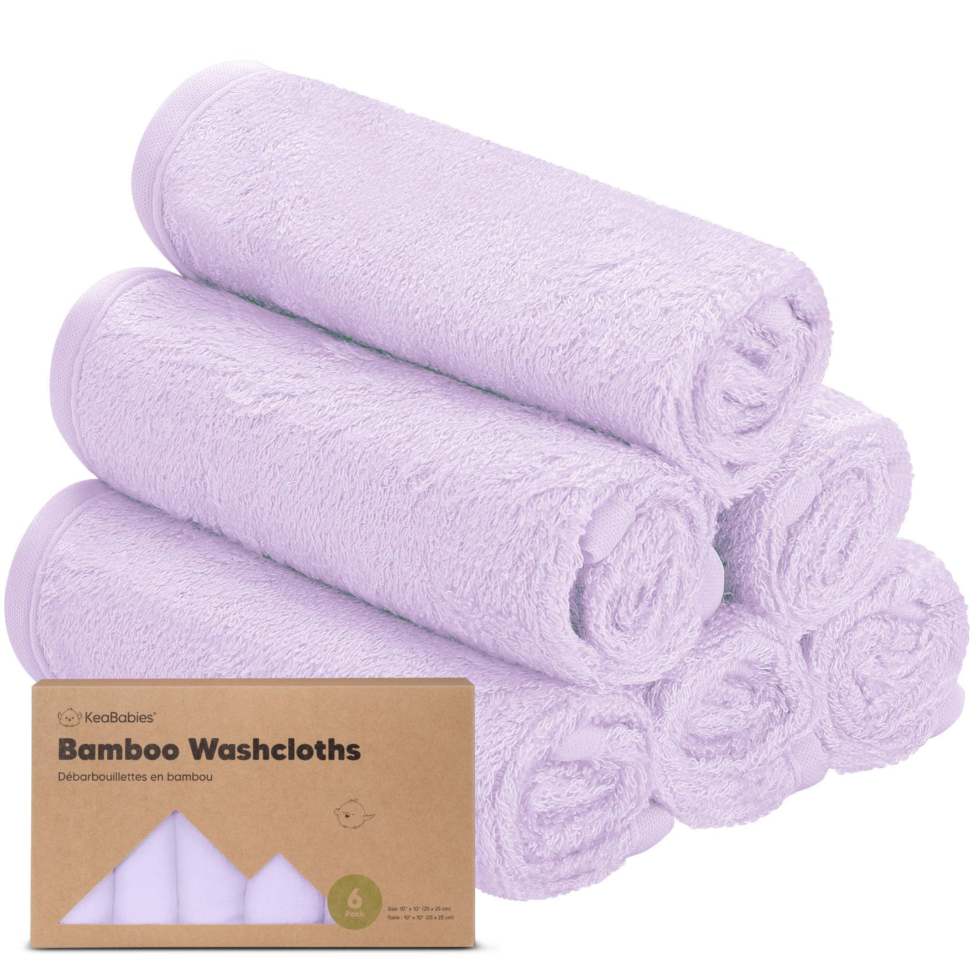 KeaBabies - 6-Pack Baby Wash Cloths