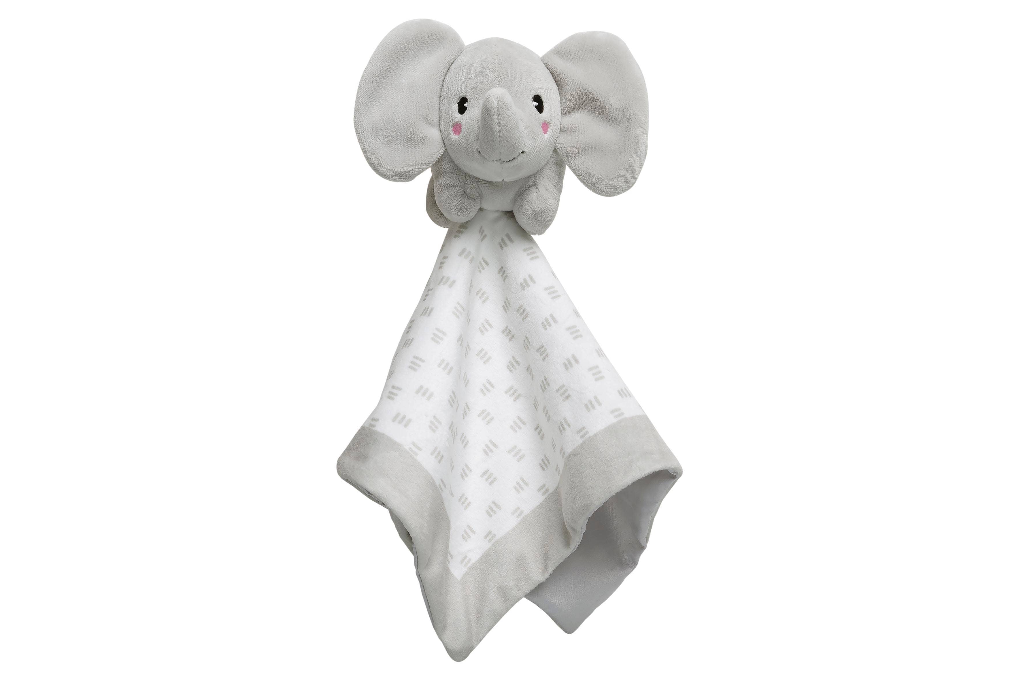 Elephant Lovey Blanket, Baby Blanket Gray