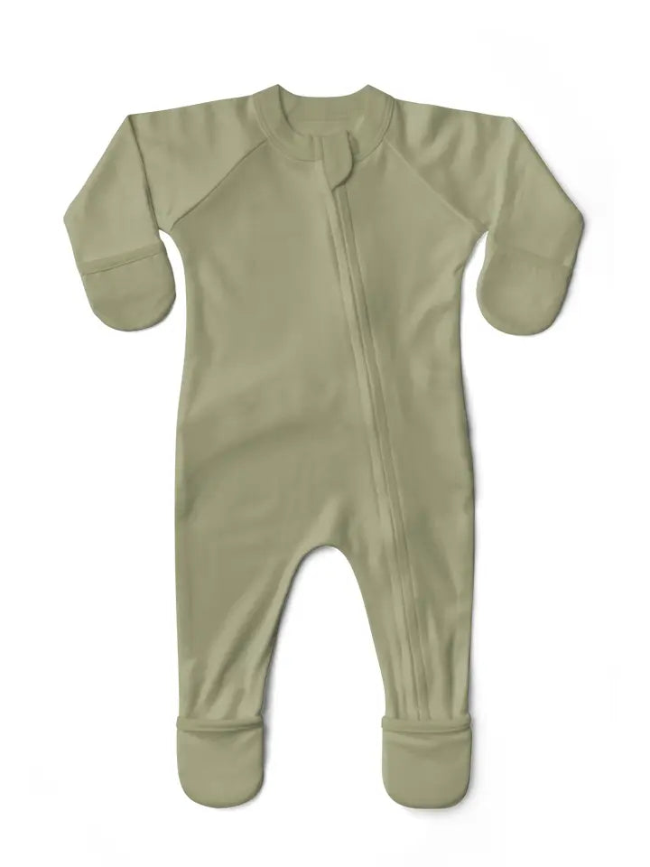 Goumi Grow with You Footie + Loose Fit - Artichoke - Size 0-3 Months (Copy)