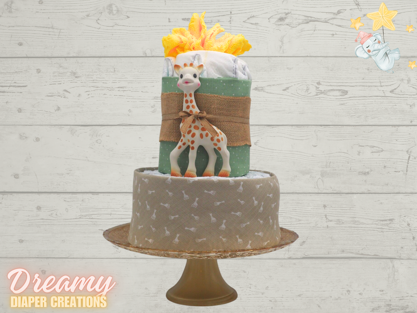 Sophie la Girafe Diaper Cake - Basic