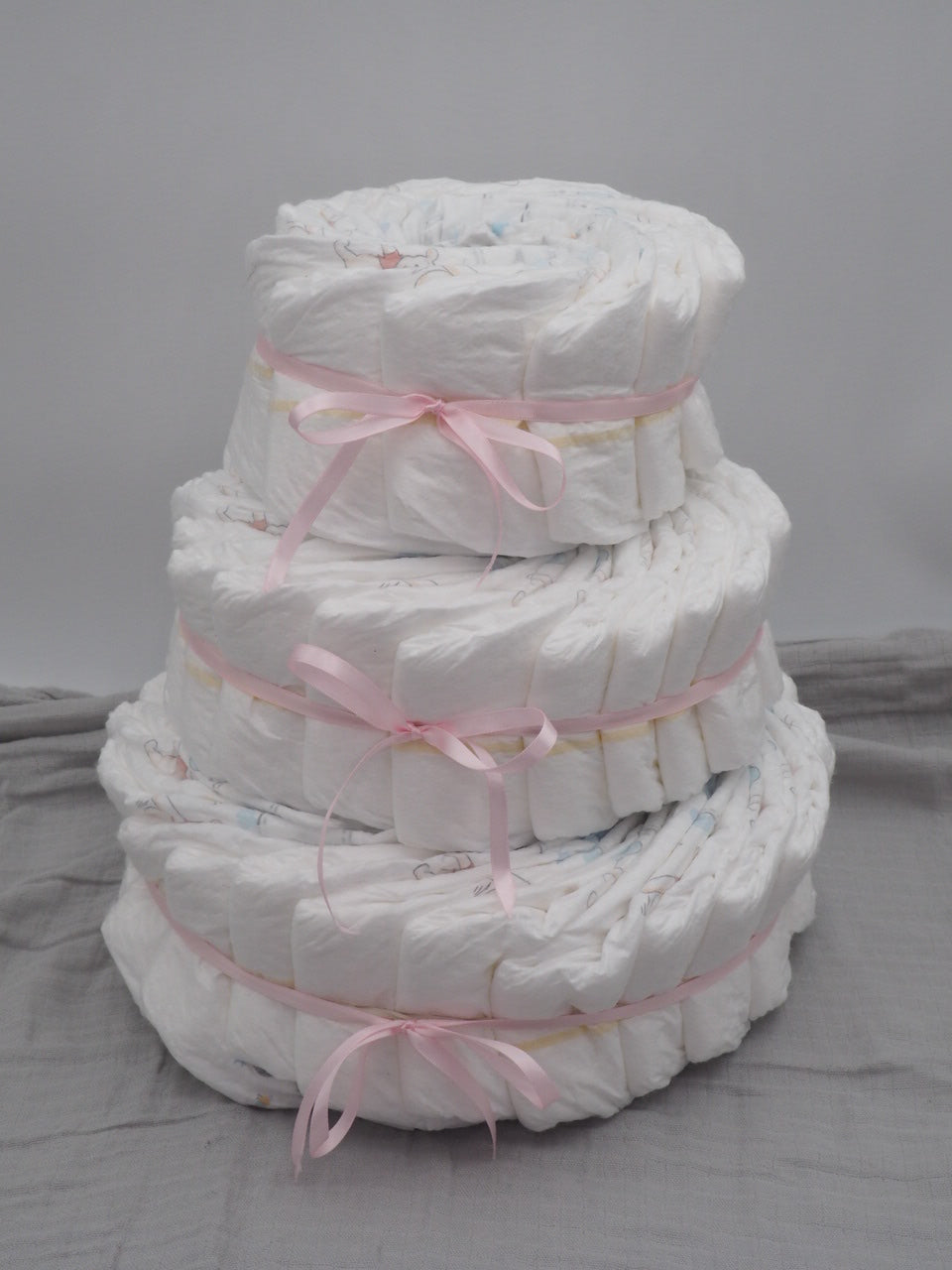 Medium DIY Decorate It Yourself Diaper Cake - Fanned