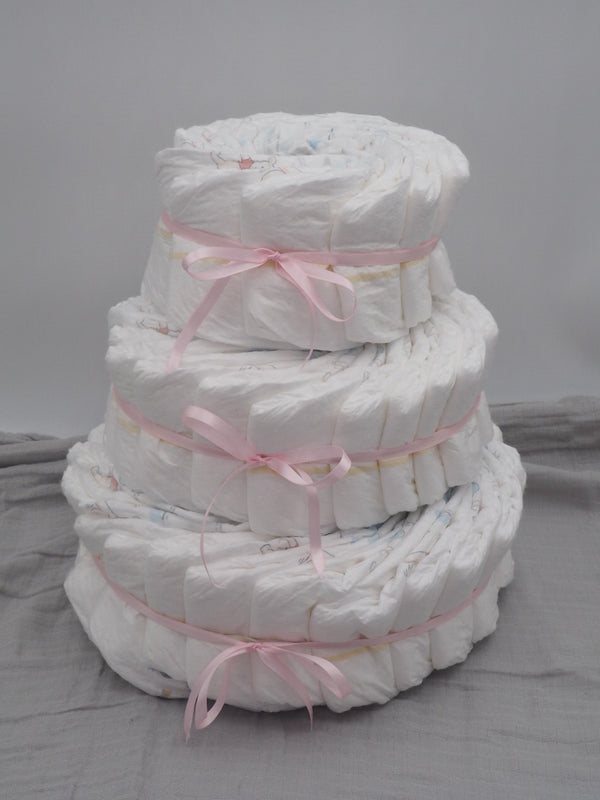 Medium DIY Decorate It Yourself Diaper Cake - Fanned