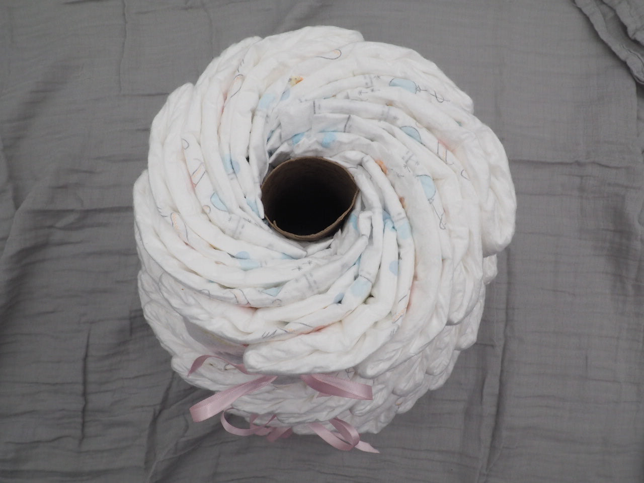 Medium DIY Decorate It Yourself Diaper Cake - Fanned