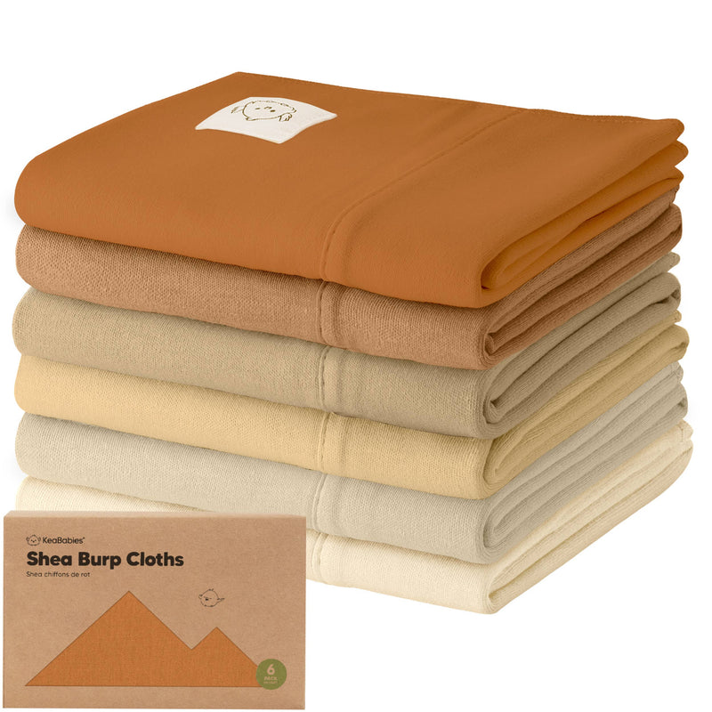 KeaBabies - KeaBabies 6-Pack Shea Burp Cloths: Terracotta