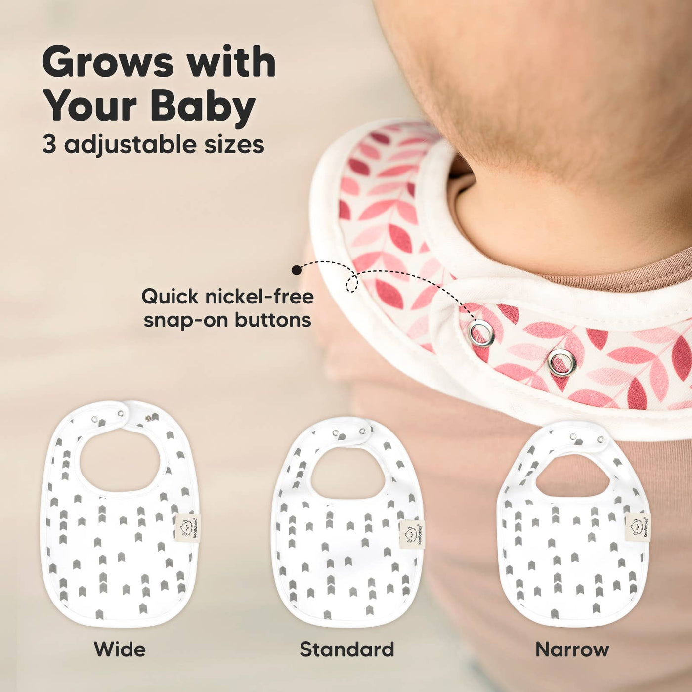KeaBabies - 8-pack Urban Drool Bibs for Teething Baby Boys and Girls: Grayscale