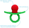 RaZberry Silicone Teether 2PK - Red & Blue