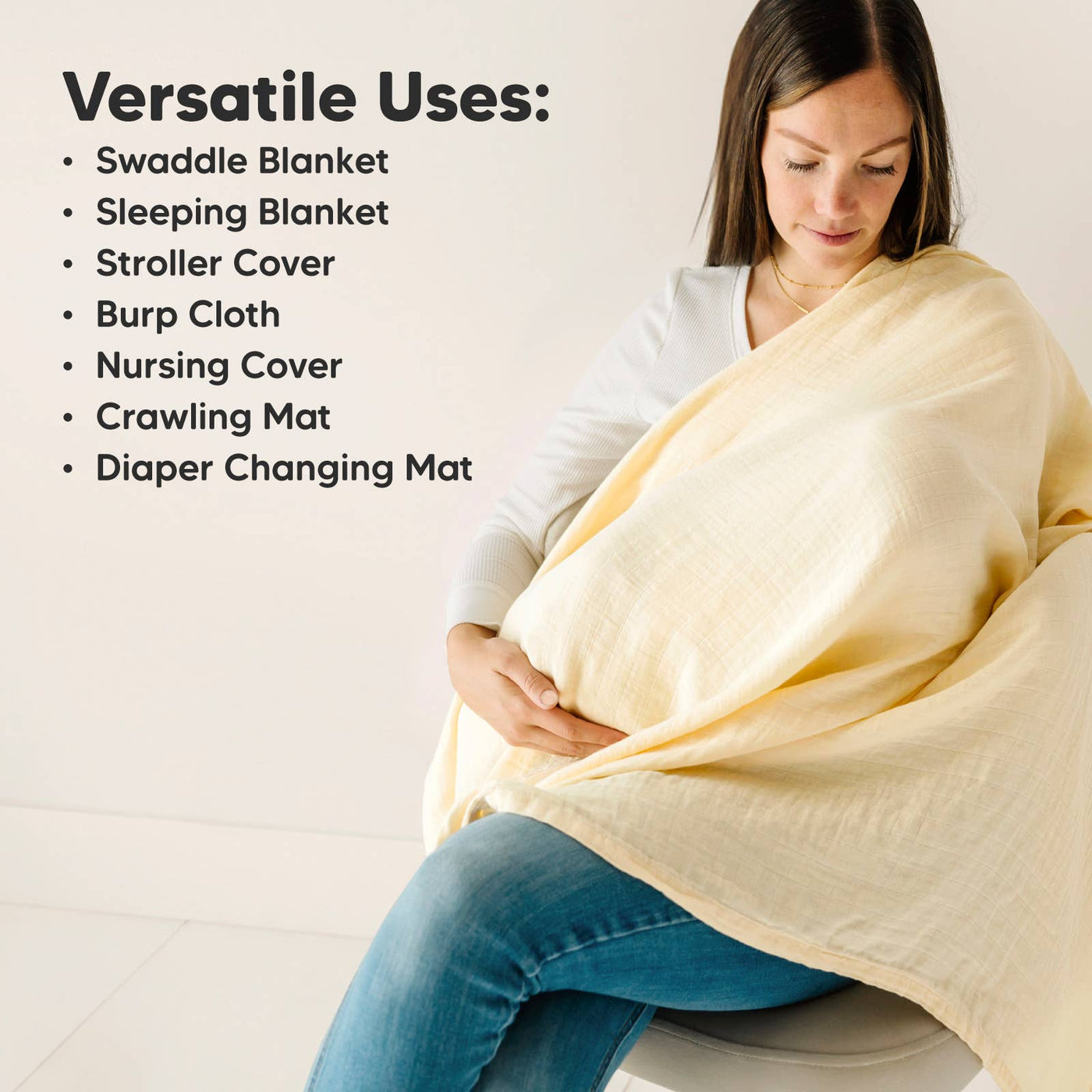 KeaBabies - KeaBabies Lumi Muslin Swaddle Blankets: Mirage