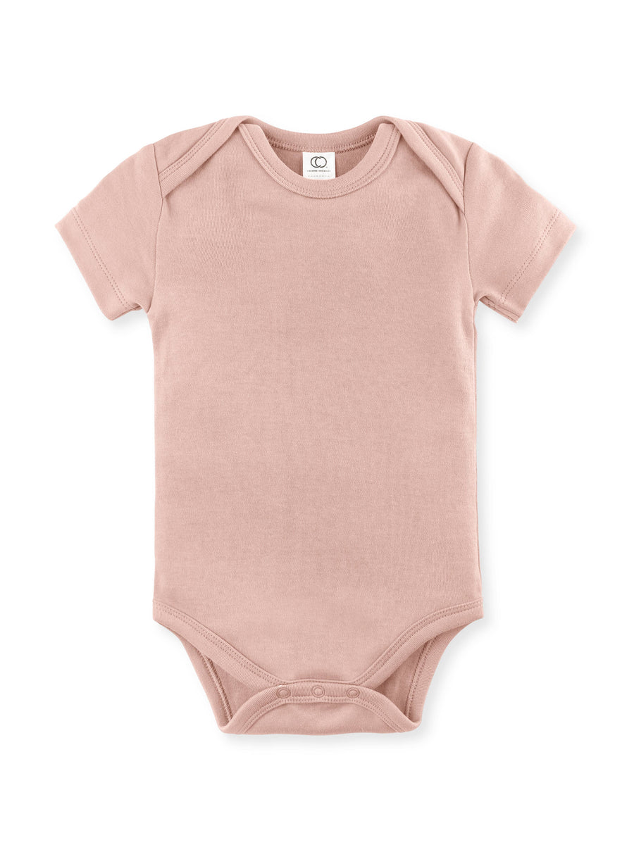 Colored Organics - Organic Baby Short Sleeve Classic Bodysuit - Blush: 0-3M