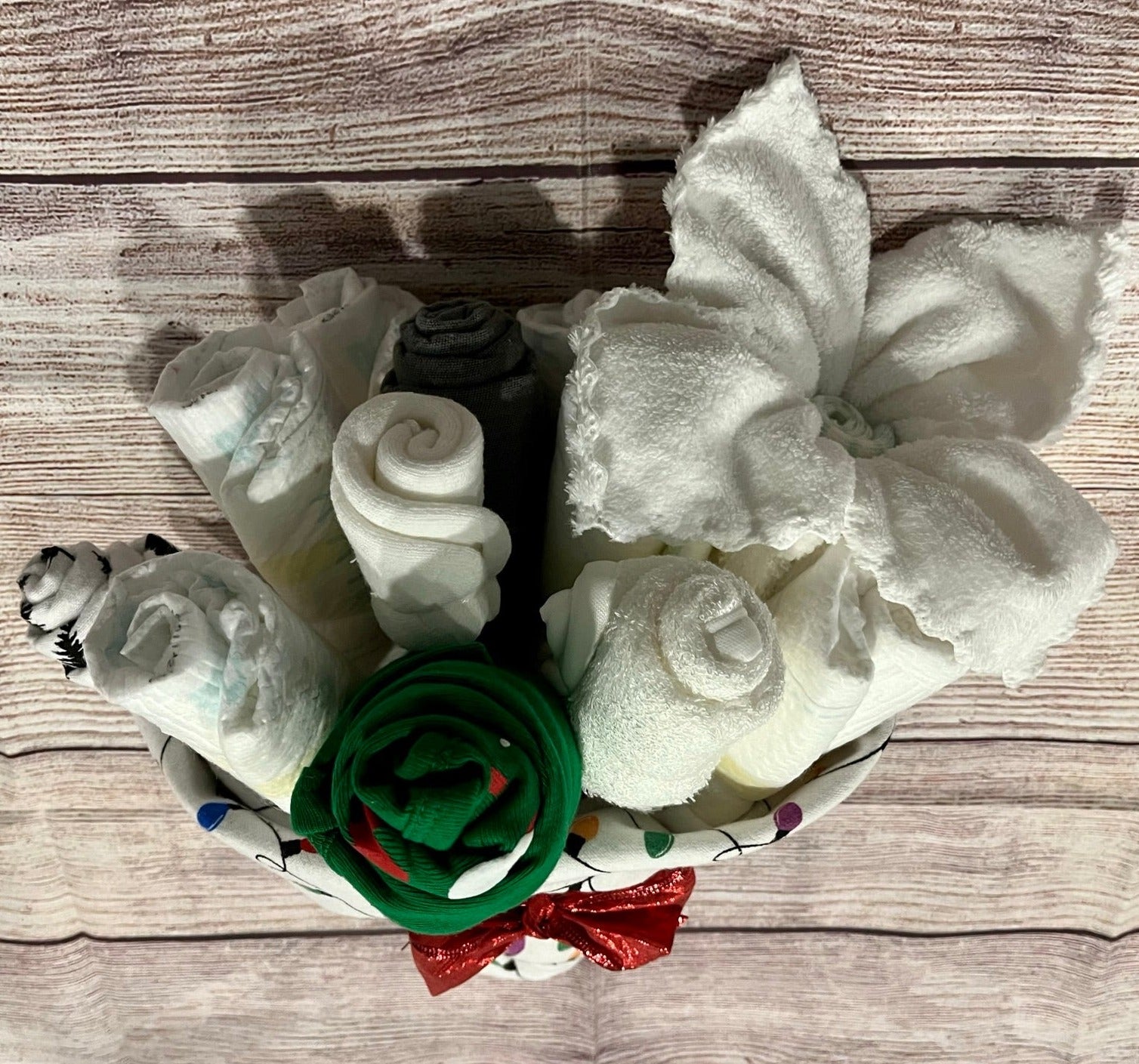 Winter Blooms Diaper Bouquet