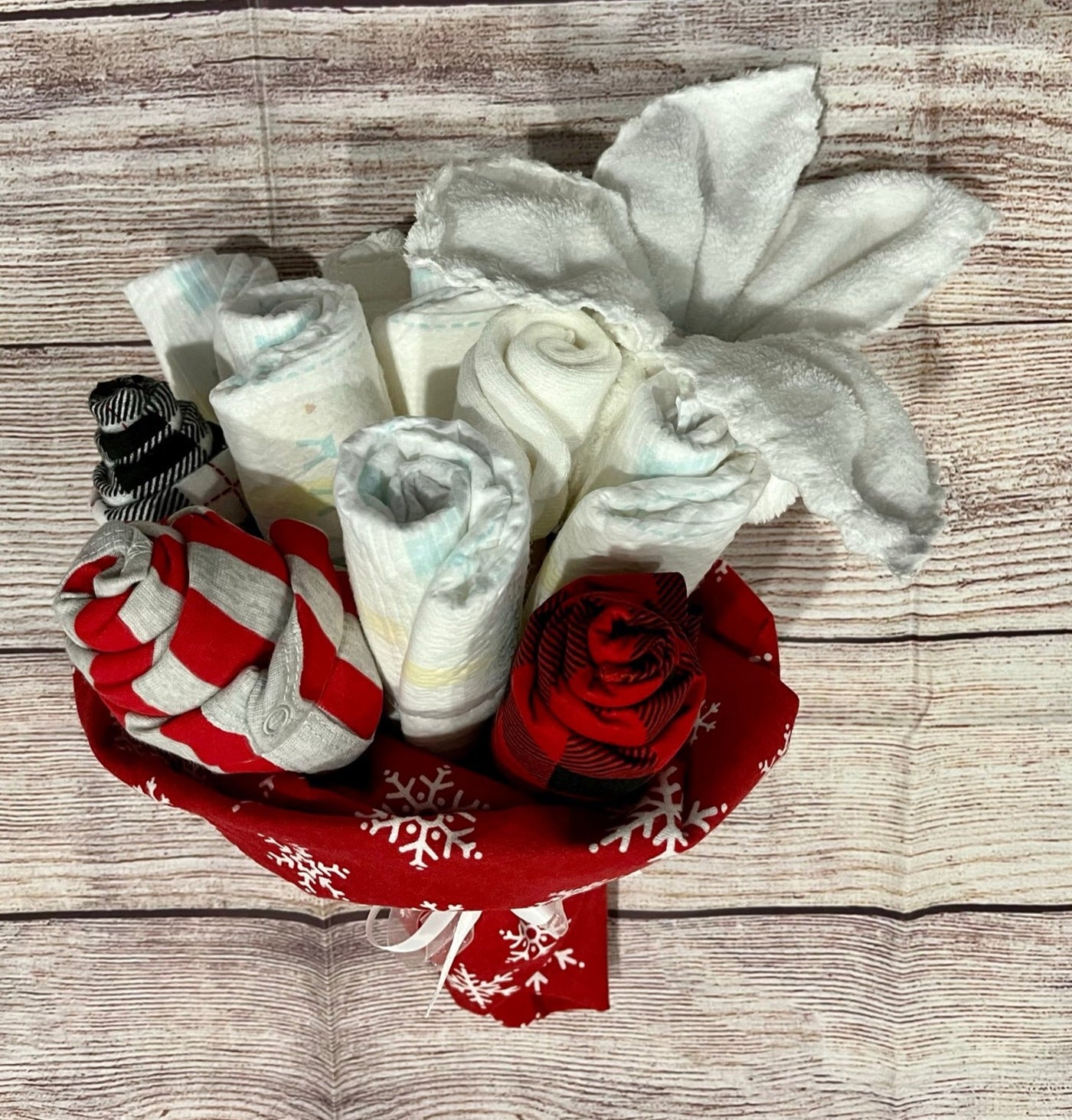 Winter Blooms Diaper Bouquet