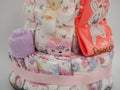 Some Bunny is Loved Diaper Cake Creation - Pink Stripes