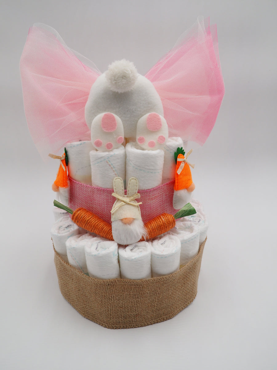 Some bunny is Loved Spring Pampers Diaper Cake